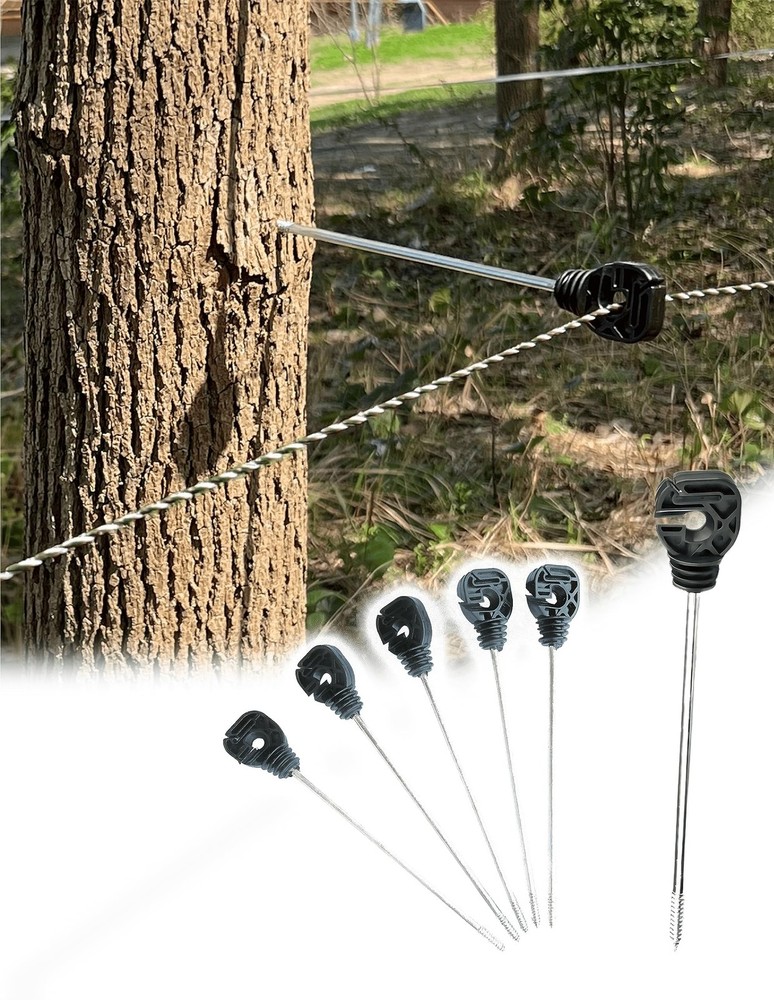 PK30 Multi-Function Long Distance Offset Screw-in Insulators Black with 1 Fre...