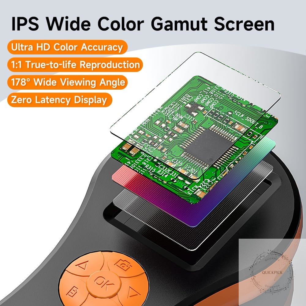 Digital Microscope Handheld 2.0 inch IPS Color Screen,Portable Digital Magnify