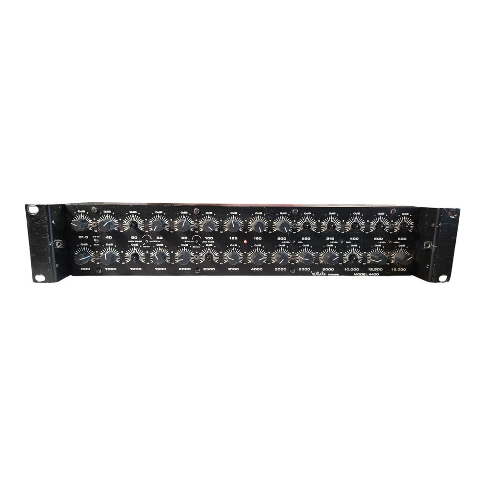 White Instruments Model 4400 Rack Mount Graphic Equalizer - Missing Some Knobs