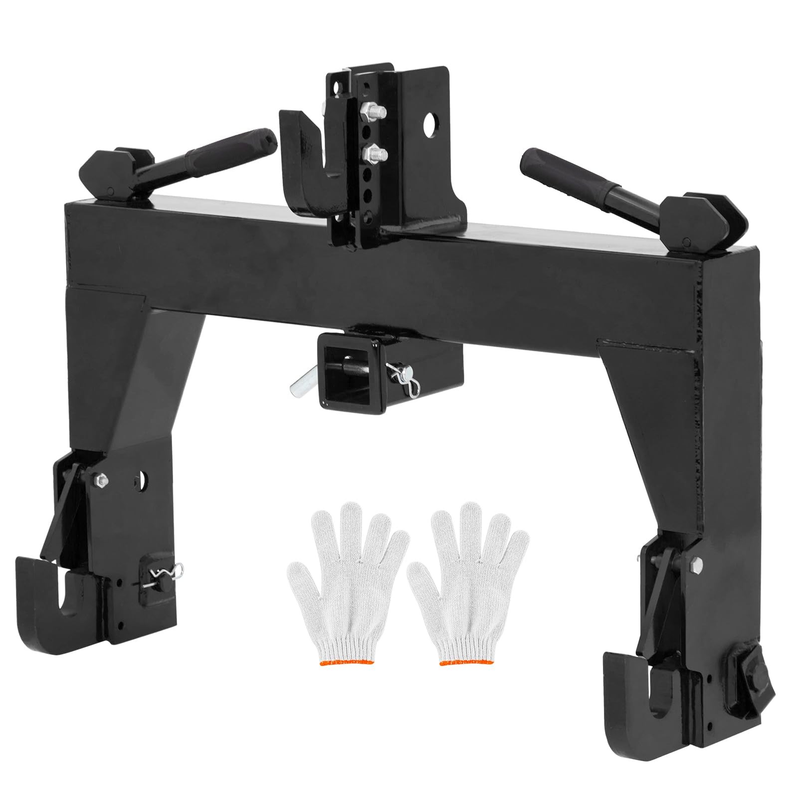 3000 LB Steel 3 Point Quick Hitch W/ 2" Receiver Hitch For Category 1 Tractors