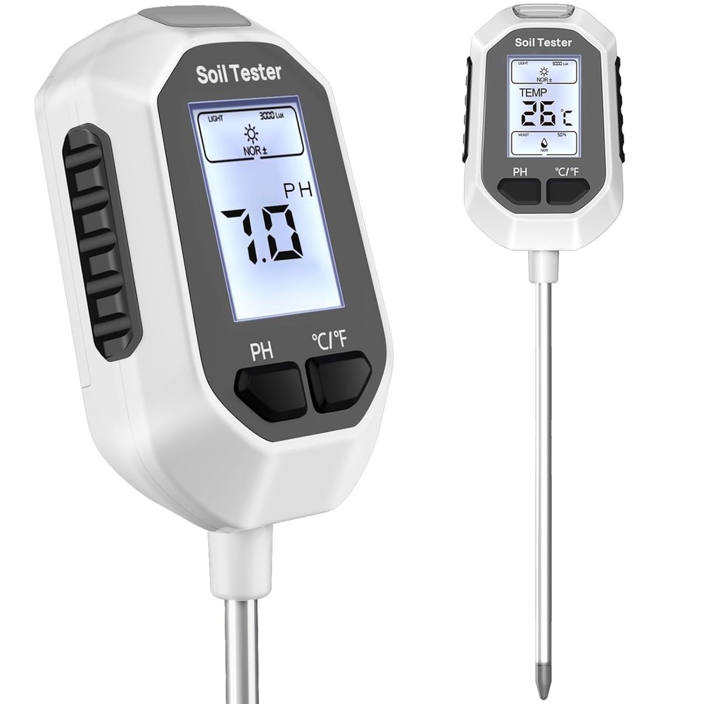 LCD Soil Moisture Tester for Accurate pH, Temperature and Light Measurements