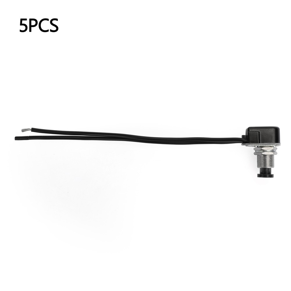 5pc Normally Open Momentary Self-resetting Push Button Reset Switch w/Wire ✅