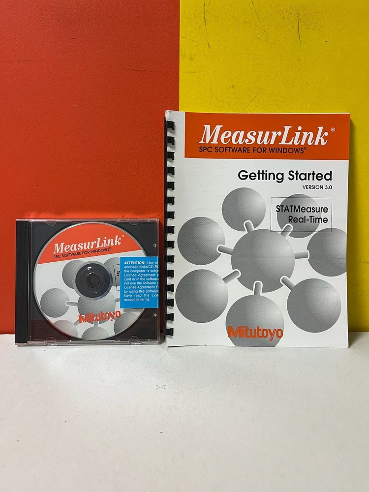 Mitutoyo 64AAS801A MeasurLink Version 3.0 SPC Software / Manual Bundle