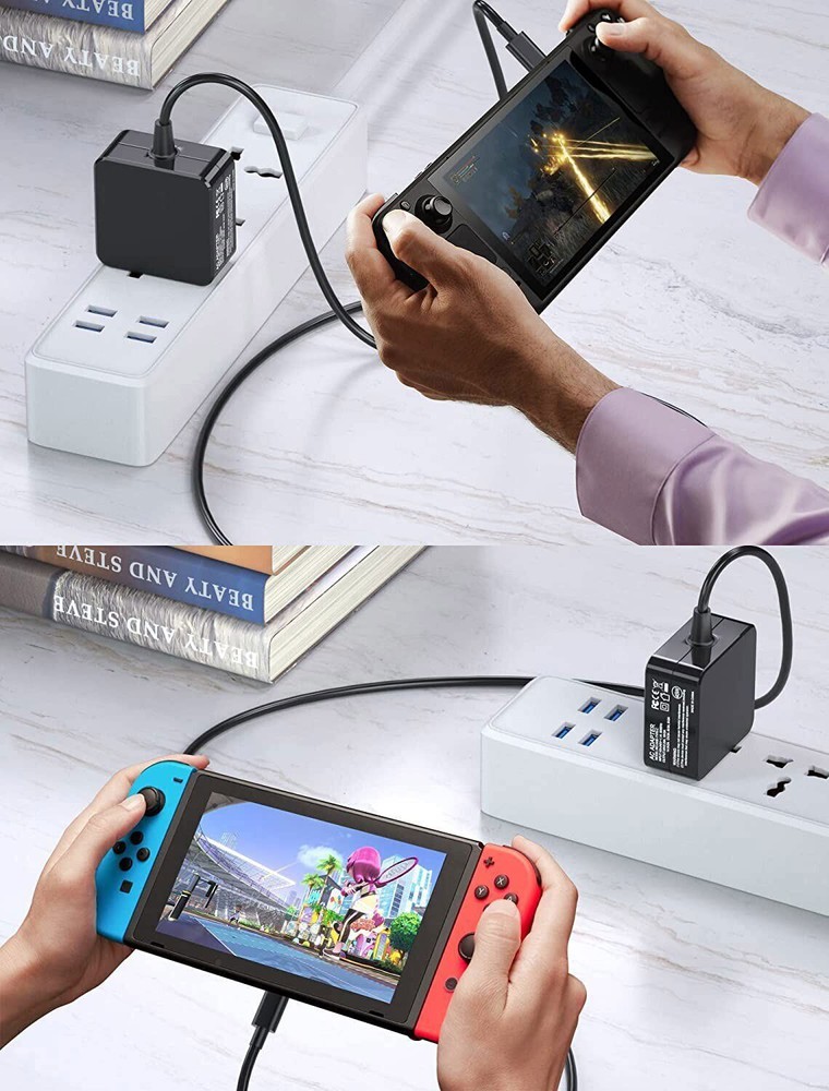 45W Power Adapter Charger For Steam Deck Switch Lite/OLED Xbox Controller TYPE C