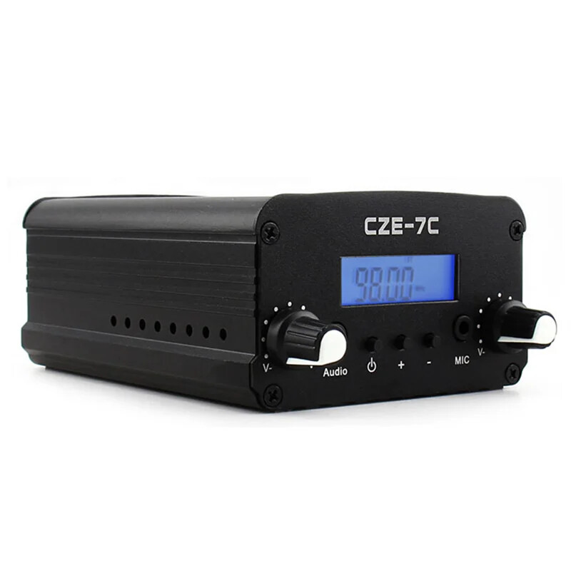 88.1-107.9MHz 7W Long Range aluminum alloy Case FM Transmitter With Antenna
