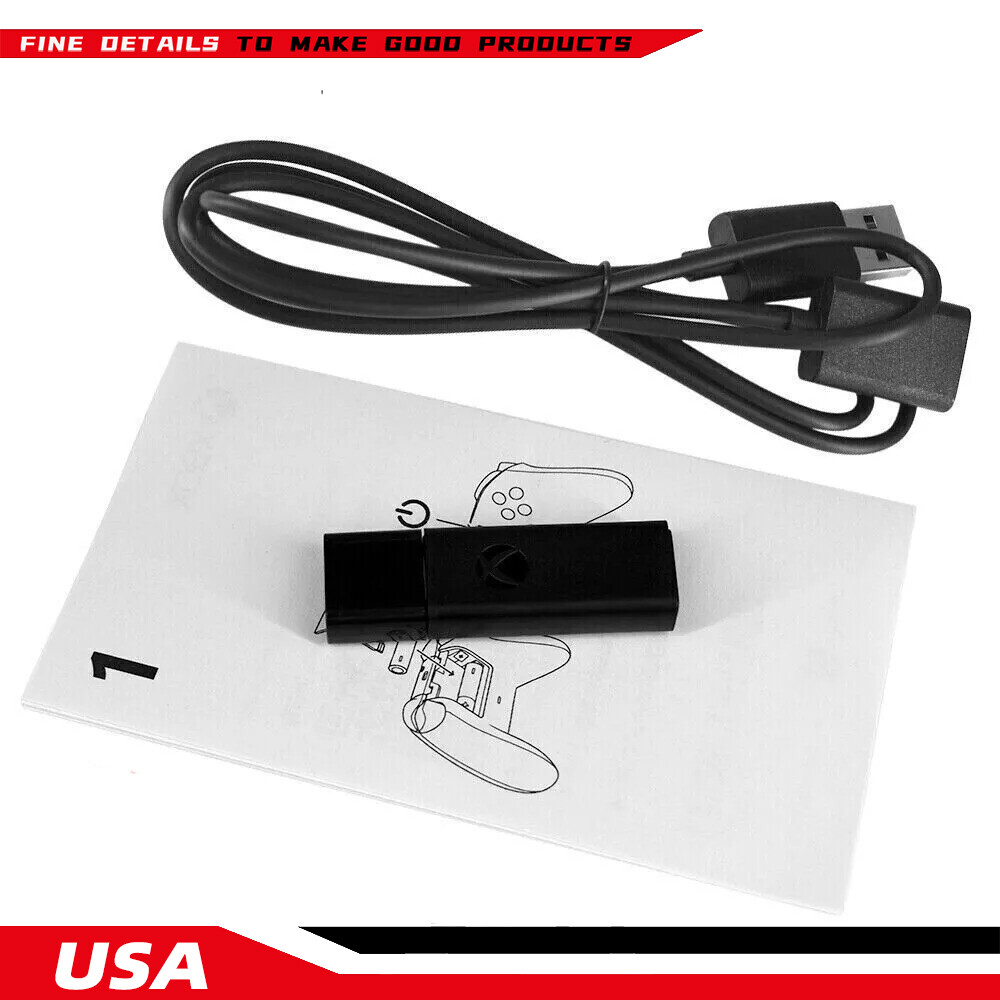 Official Wireless Xbox One Controller Adapter USB Receiver Microsoft Windows PC