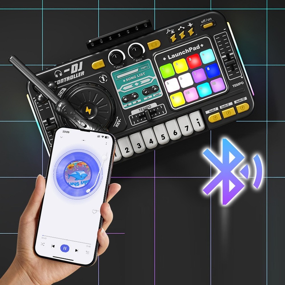 Children Simulation Multifunctional DJ Mixer Controller DJ Player Built7605