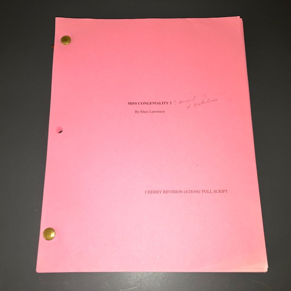MISS CONGENIALITY 2: Armed & Fabulous (2004) Sandra Bullock (2) Scripts + COA!