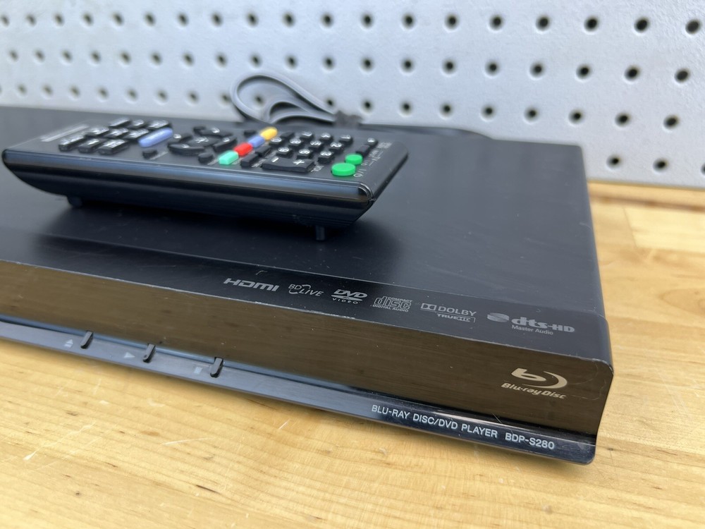 Sony BDP-S280 Blu-Ray Disk/DVD/CD Player With Remote HDMI Internet Compatible