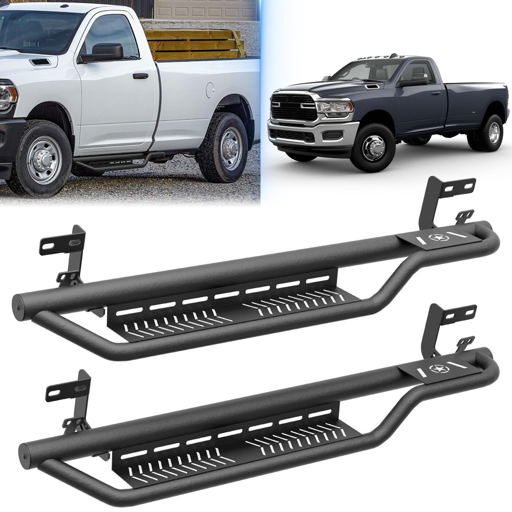 Sides Step Nerf Bars Running Boards For 2009-2018 Dodge Ram 1500 Regular Cab