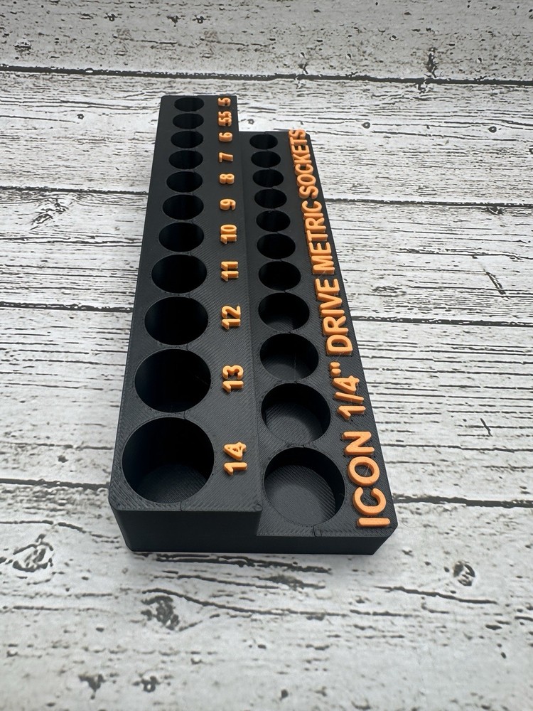 Icon 1/4 Socket Organizer For Deep And Shallow Sockets
