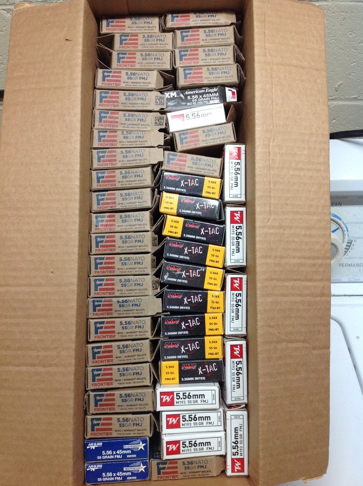 Large Rifle 5.56 NATO Caliber empty ammo boxes