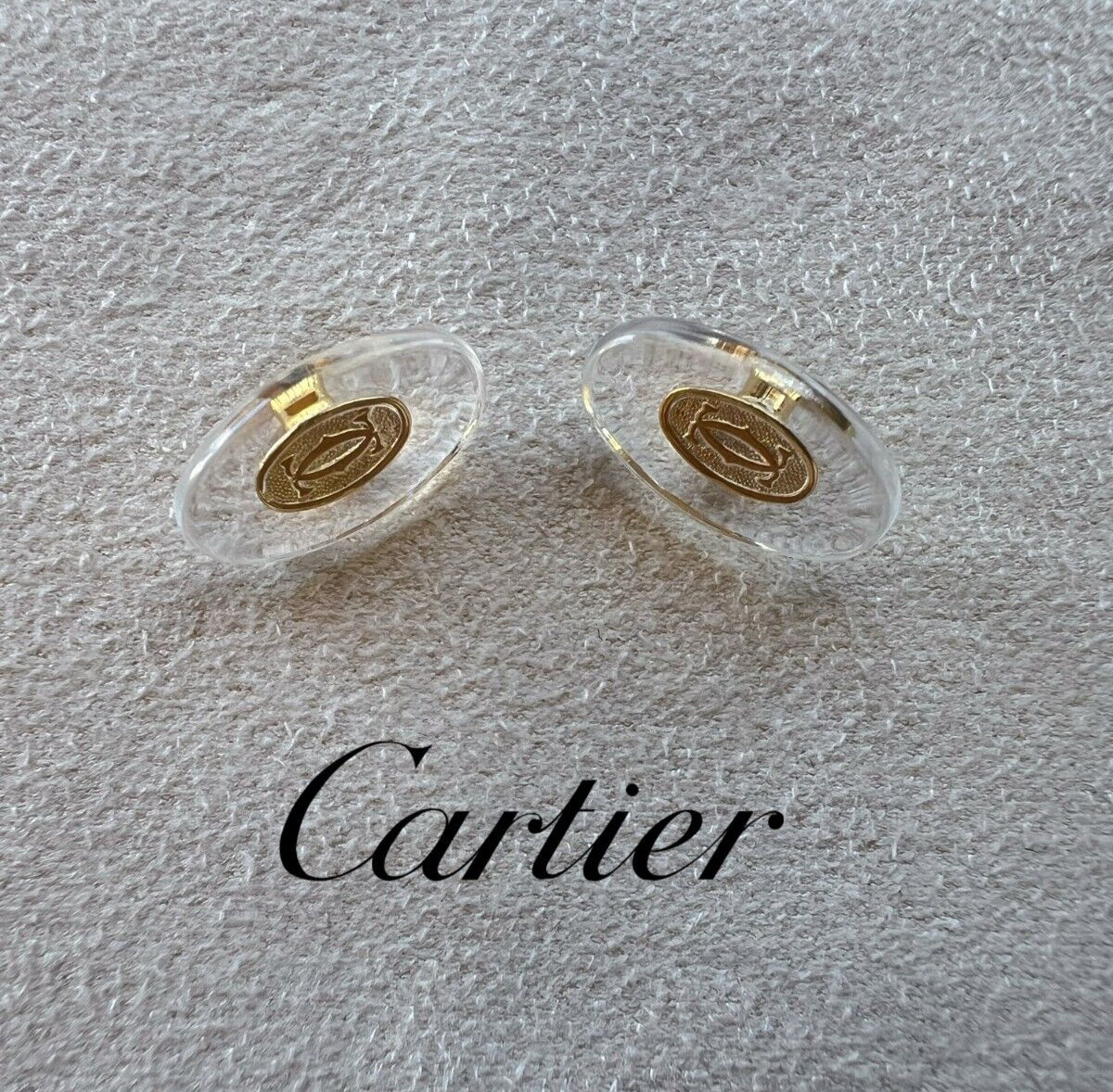 New Authentic Gold Cartier Nose Pad Replacements for Glasses/Sunglass (US Sell)
