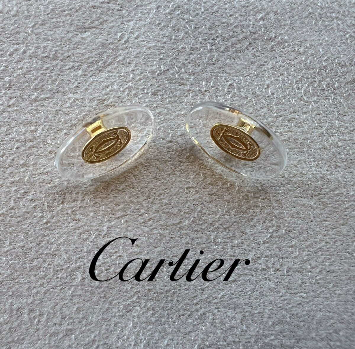 New Authentic Gold Cartier Nose Pad Replacements for Glasses/Sunglass (US Sell)