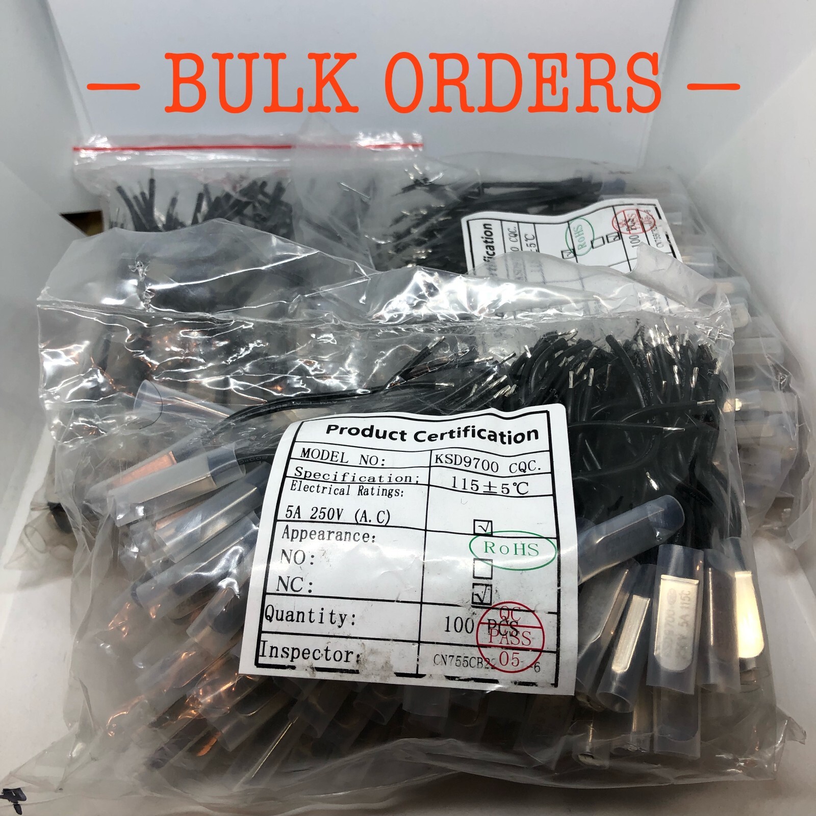 KSD9700 Temperature Switch Thermostat Thermal Protector NC, NO, 5A 250V US Stock