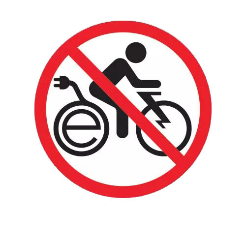 No E-Bikes Sticker Decal