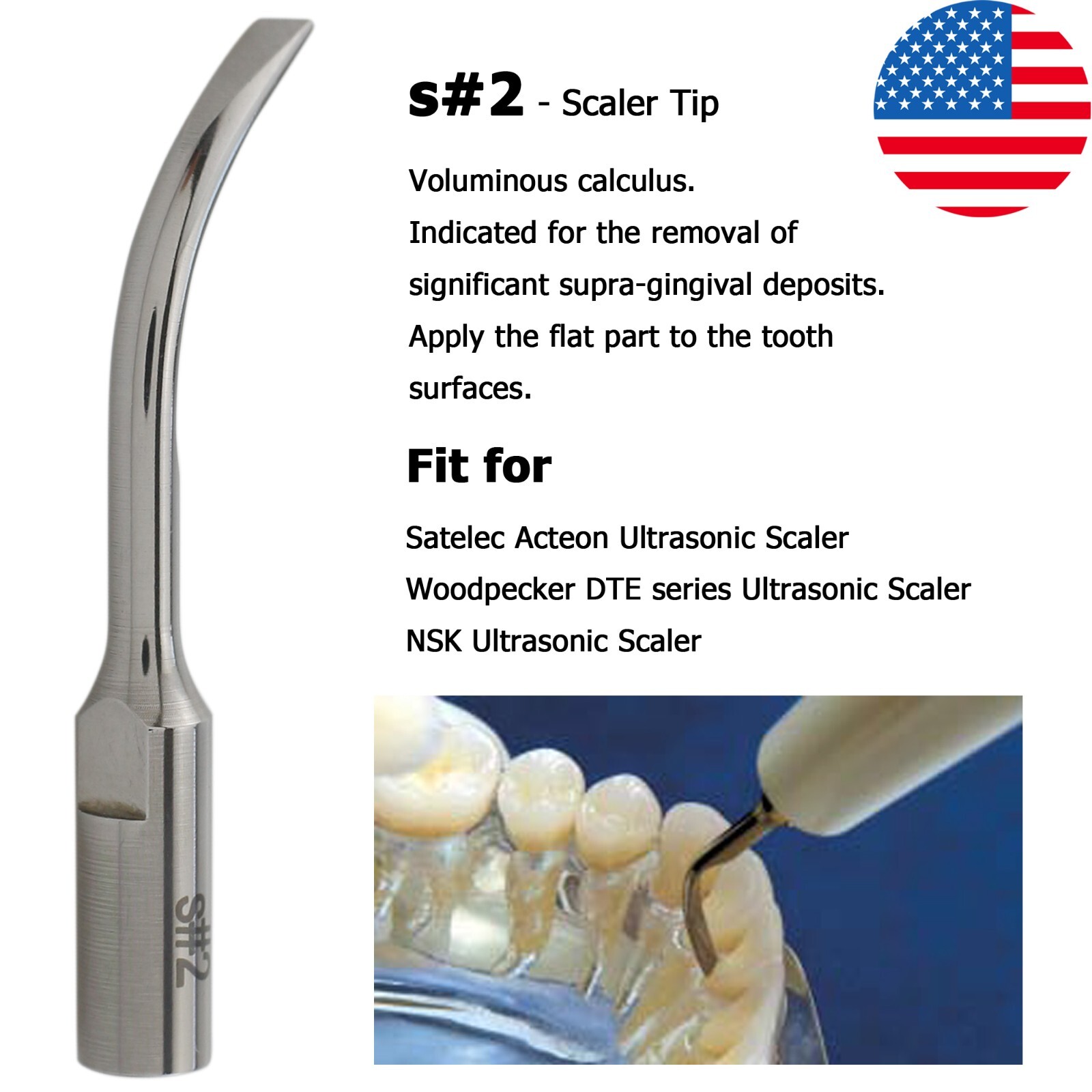 Dental ACTEON NEWTRON P5 XS Ultrasonic Scaler Handpiece Satelec Piezo Tips H3 1S