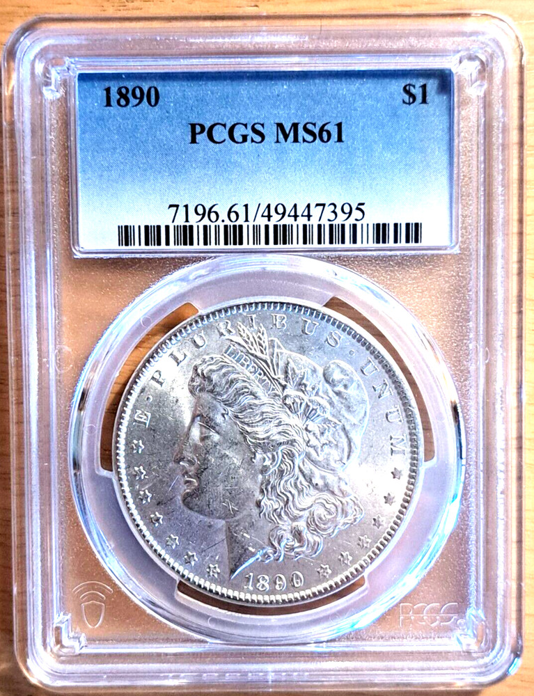 1890 P PCGS MS61  Morgan 90% SILVER