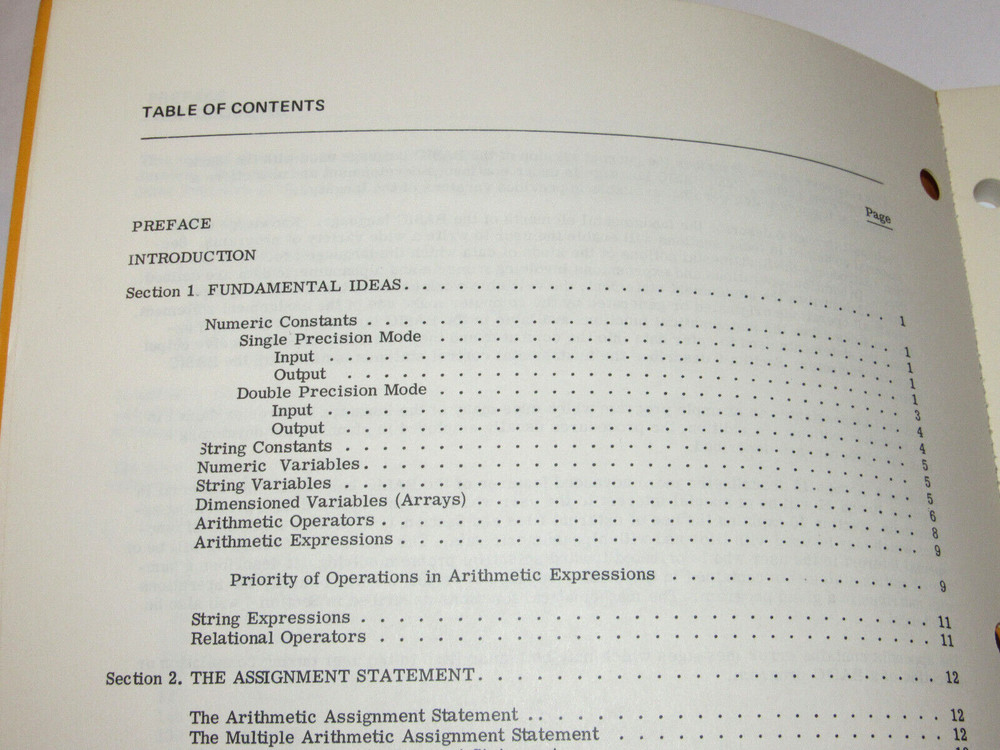 VTG 1973 GE/GENERAL ELECTRIC MARK III COMPUTER BASIC LANGUAGE REFERENCE MANUAL!