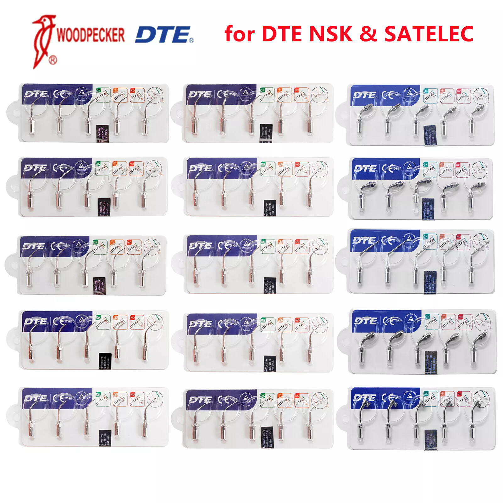 Woodpecker DTE Ultrasonic Scaler Tips ED GD PD for DTE NSK Satelec Scaler Tips