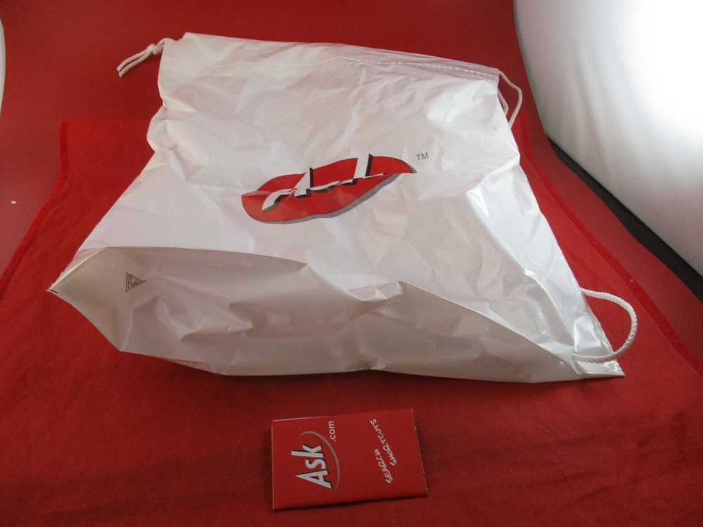 Ask.com Promotional Plastic Drawstring Bag & Search Shortcuts Sheet E3 Promo