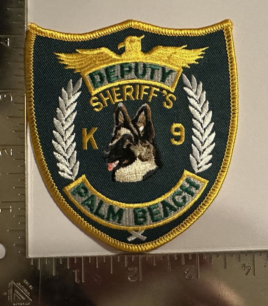 Palm Beach County FL Sheriff K‑9 Patch – Eagle German Shepherd Unit