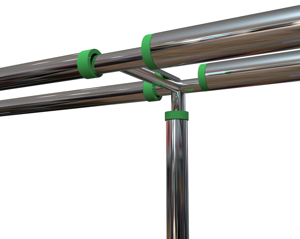 DOUBLE CROSS BAR ADJUSTABLE QUICK BACKDROP KIT 10FT x 20FT PIPE WITHOUT DRAPE