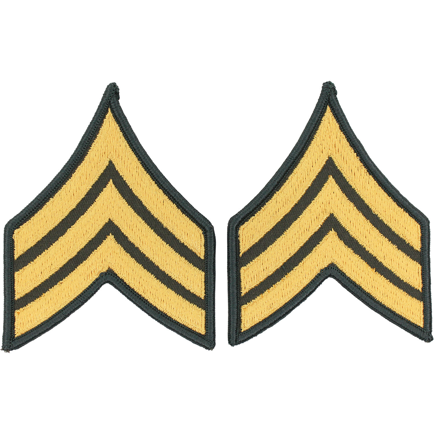 Army Sergeant SGT E-5 Dress Green Class A Sleeve Chevron Sew-on (Male) (Pair)P53