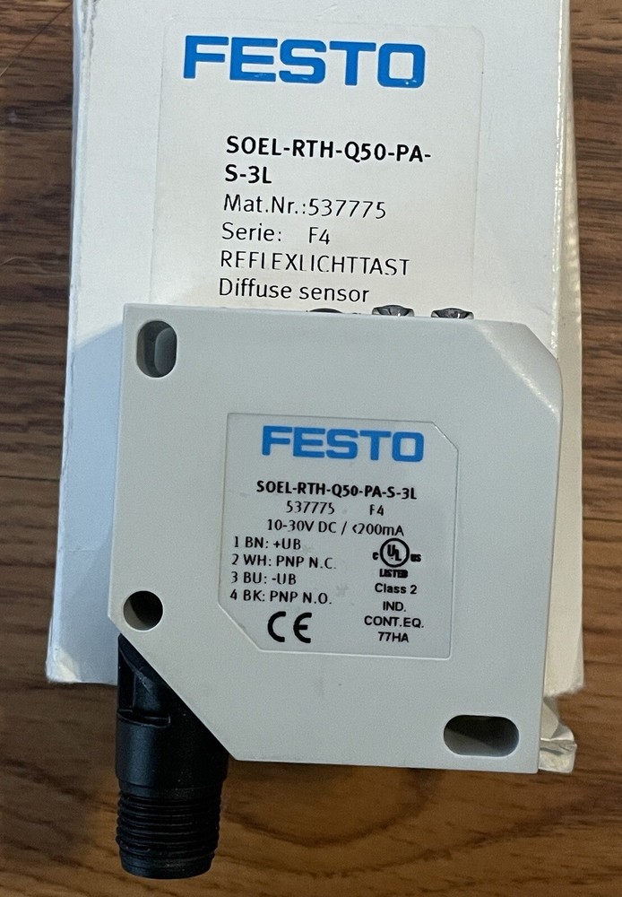 Festo SOEL-RTH-Q50-PA-S-3L Diffuse Sensor USIP