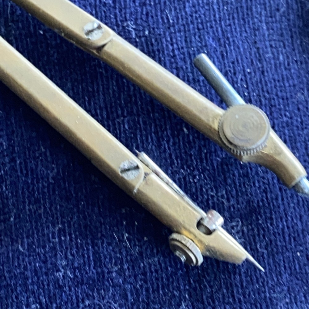 Antique Old Brass Drawing Compass