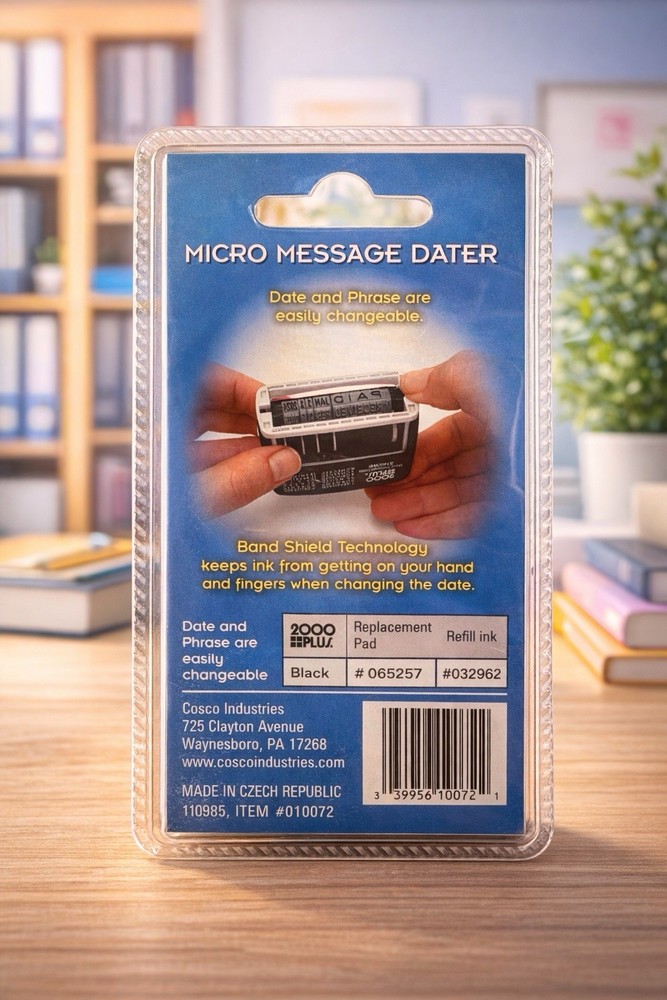 Cosco 2000 plus Self-Inking Type Size 1 Micro Message Dater (011090)
