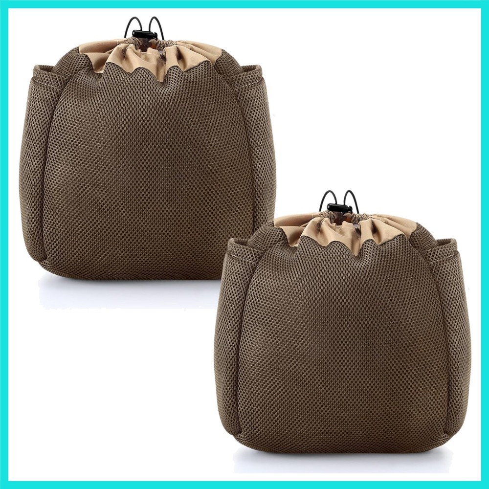2 Pcs Saddle Hunting Dump Bag Saddle Pouches with Drawstring Closure Mesh Bag...