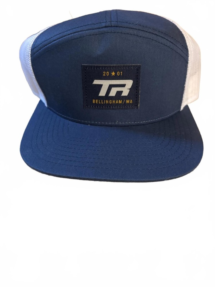 TR Bellingham WA Blue and White Mesh Back Cap