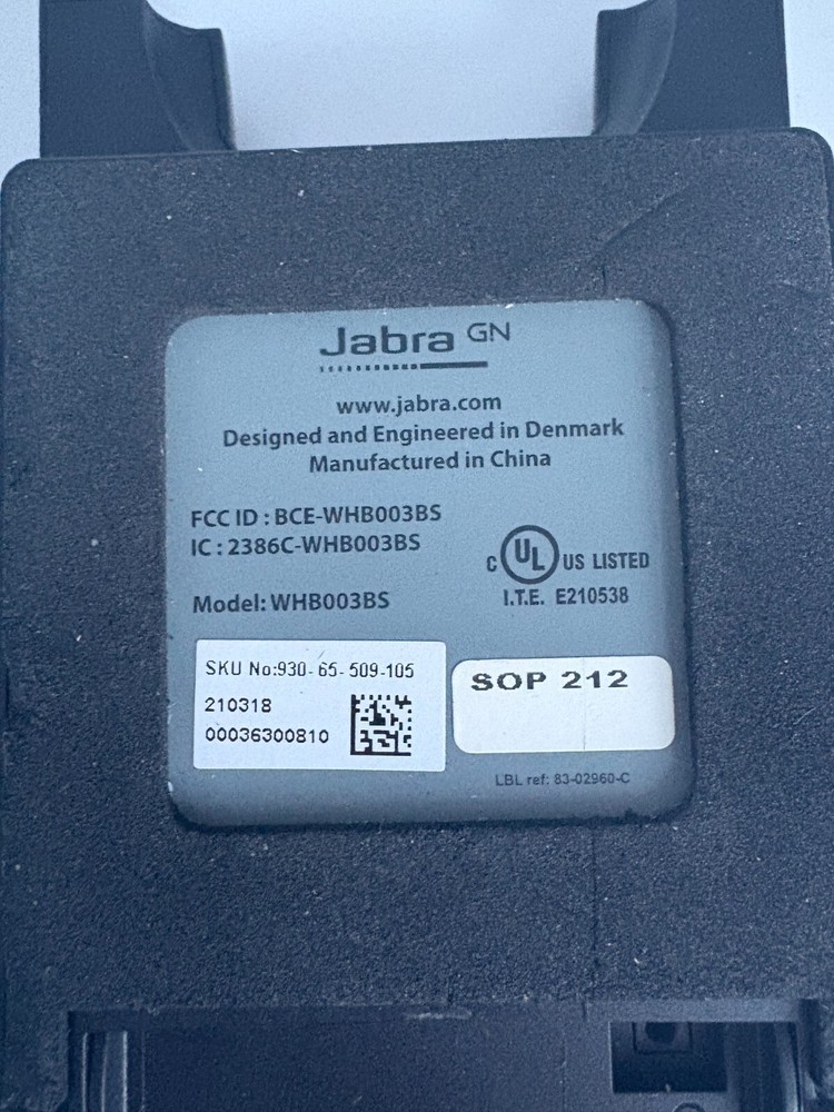 Jabra Pro 930 Wireless Headset Base (Model 930-69-509-105)