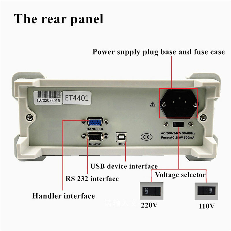 Bench LCR Meter Capacitance Inductance Measurement 100KHz Continuous Adjustable