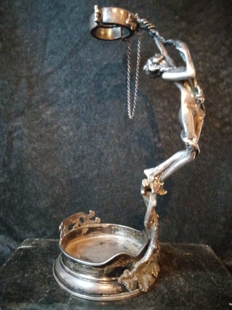Stunning Solid Sterling Silver 925 Nymph Wine Bottle Holder 558g