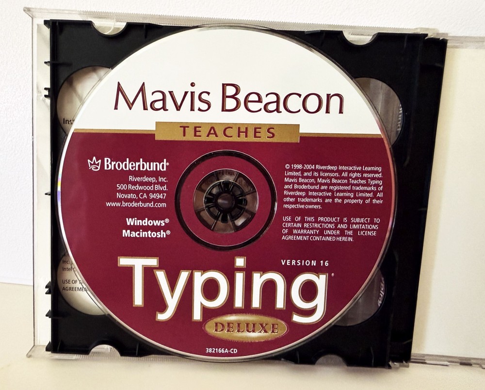 Broderbund Mavis Beacon Teaches Typing Deluxe Version 16 CD for Windows/Mac