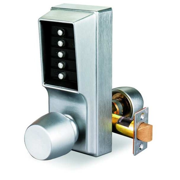 Simplex 1031-26D-41 Push Button Lock, Entry, Satin Chrome