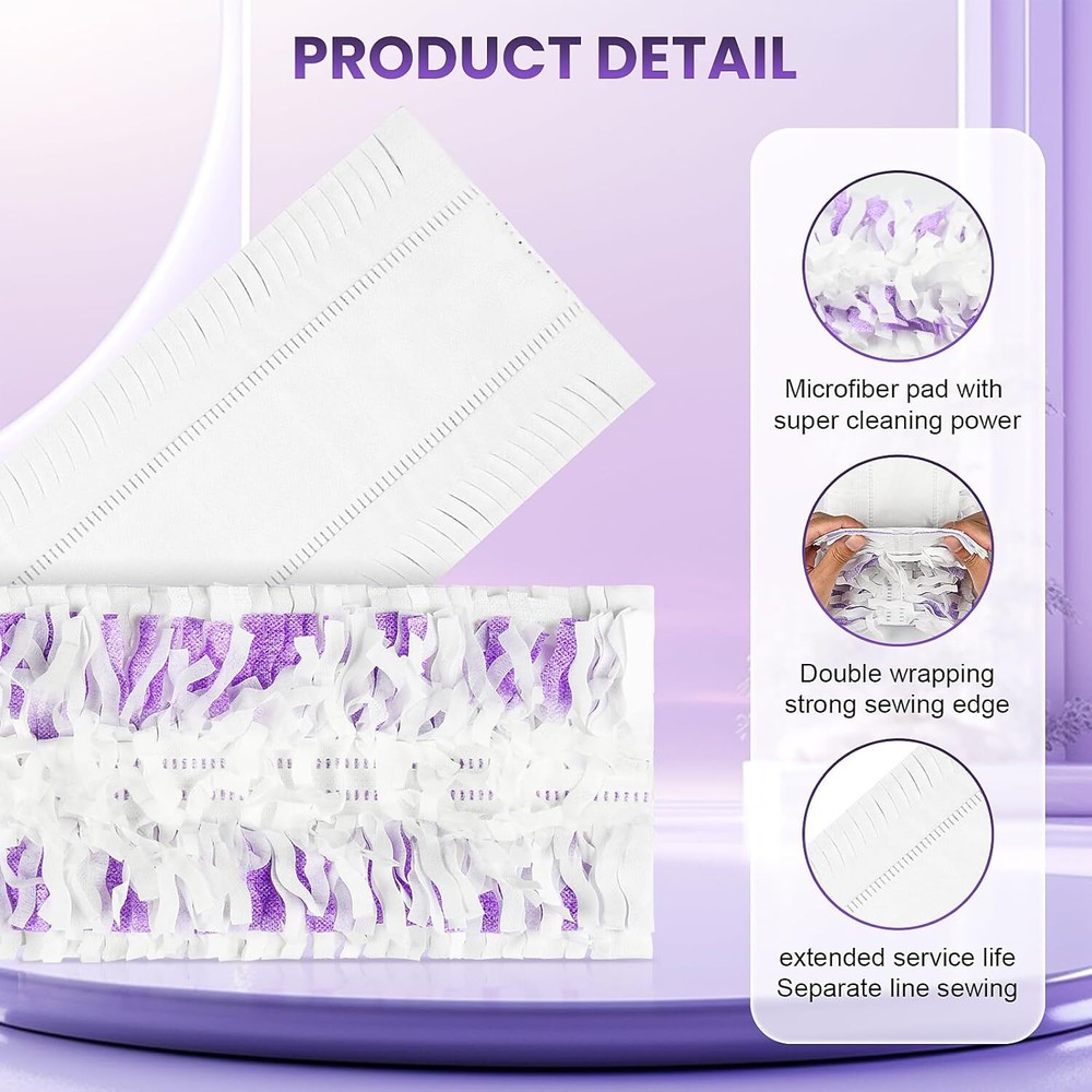 Disposable Power Mop Multi-Surface Mopping Pad Refills, 12 Count Mop Heads NEW