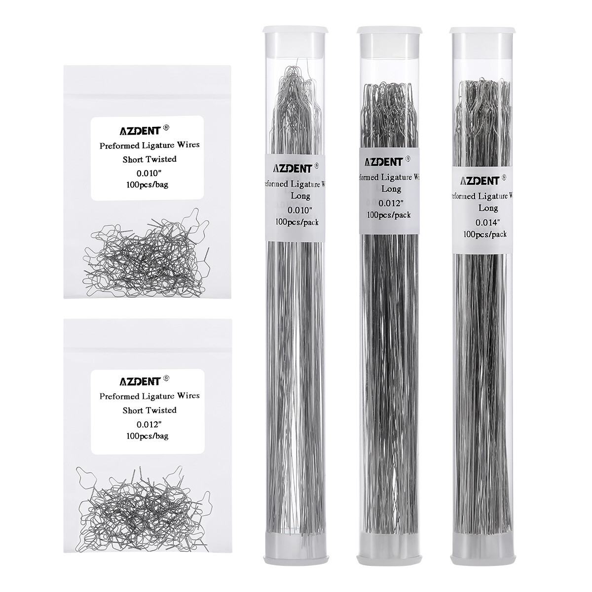 Dental Orthodontic Wire Preformed Kobayashi Ligature Ties Long Short Twist Wires