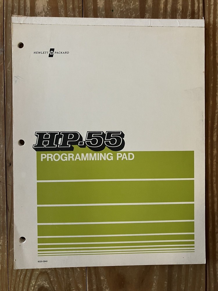 Hewlett Packard HP-55 Programming Pad