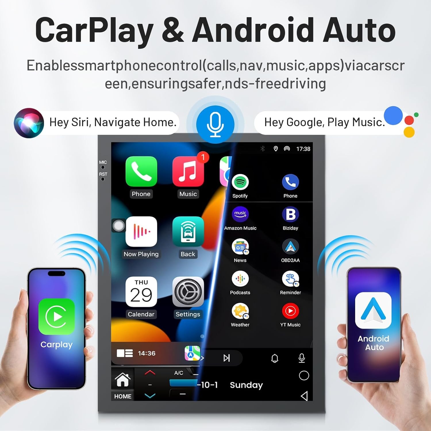 4+64G Car Radio Stereo Carplay Android 13 for Cadillac ATS XTS SRX CTS 2013-2018