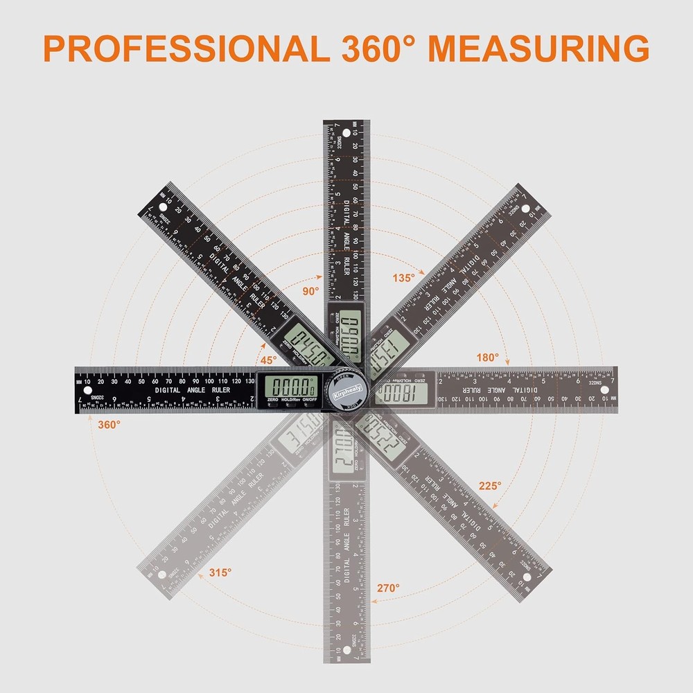 Digital Angle Finder Protractor Measuring Tool Adjustable Ruler Carpentry