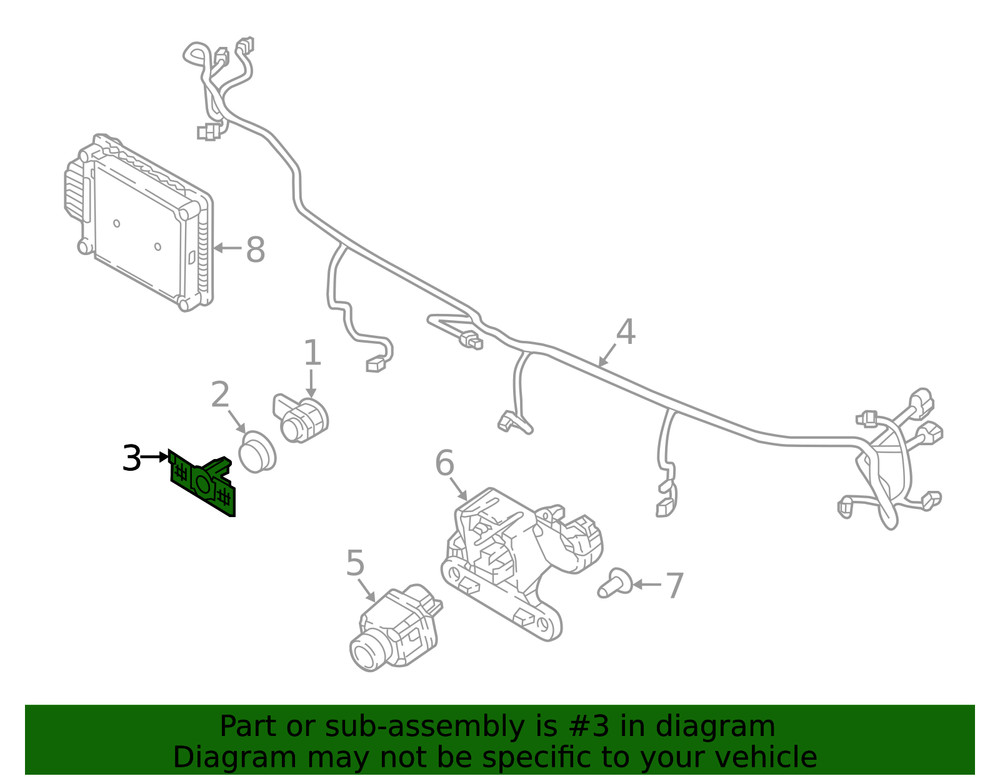 Genuine Volkswagen Bracket 5NA-919-493-E
