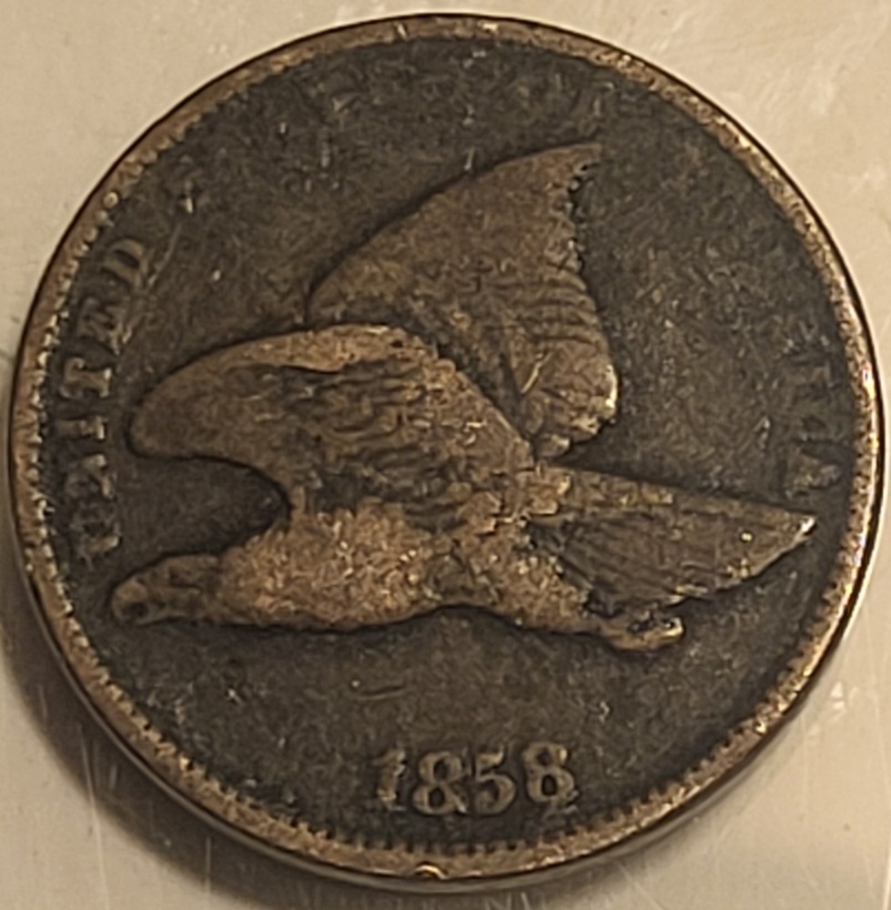 1858 Flying Eagle Cent! Nice Details Even In Tail Feathers!