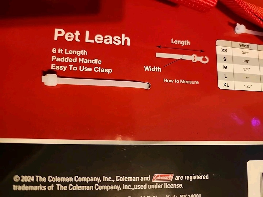 Coleman Harness, Leash & Collar Red XL