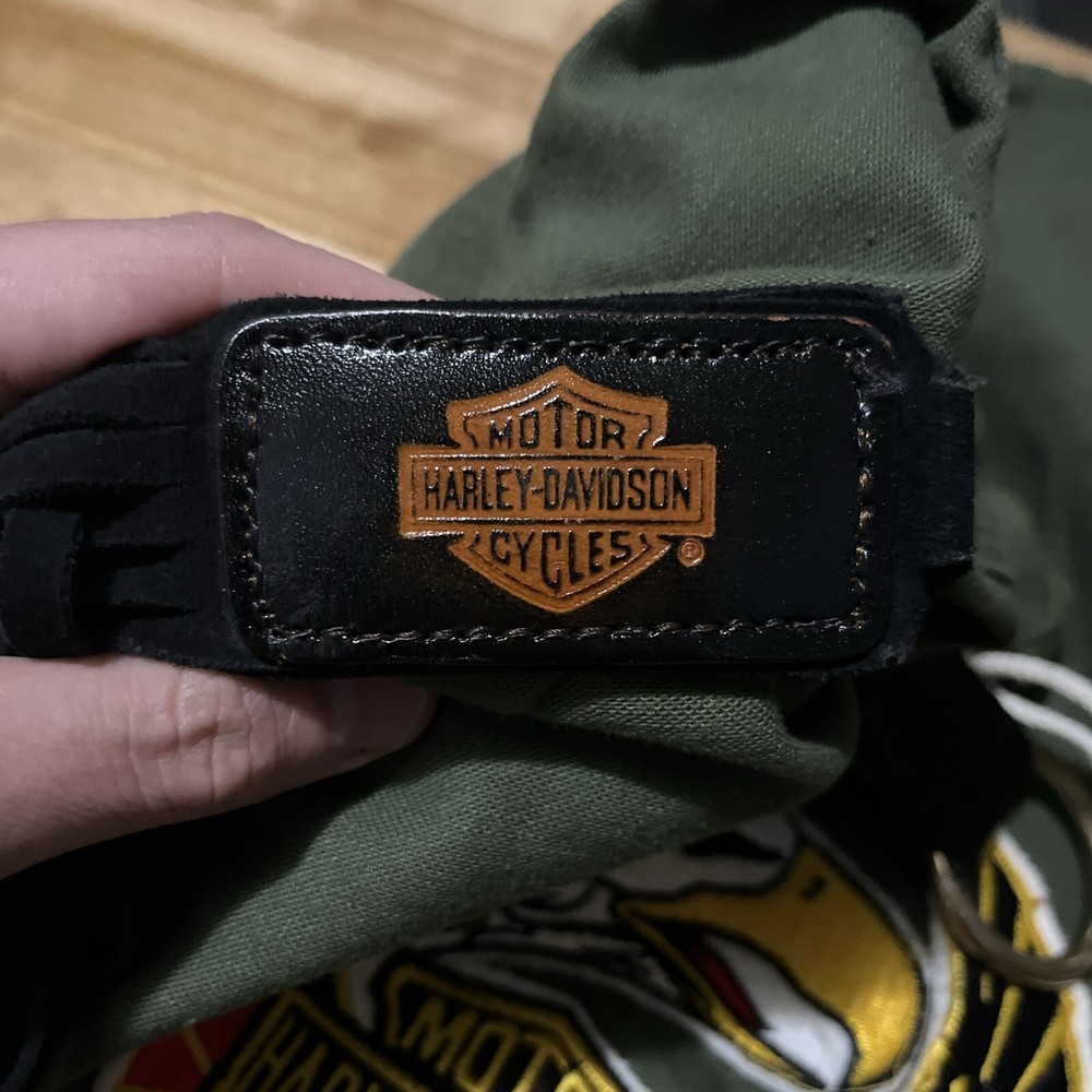 VTG HARLEY-DAVIDSON Double Eagle Patch Cloth Army Barracks Laundry Bag VHTF Read