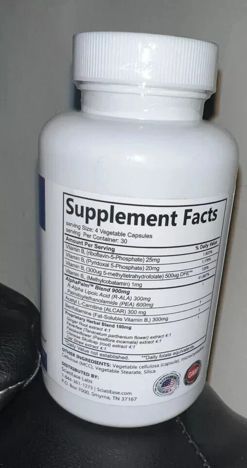 SciatiEase Labs Sciati Ease Sciatic Nerve Formula 120 Capsules - New! Exp 06/27