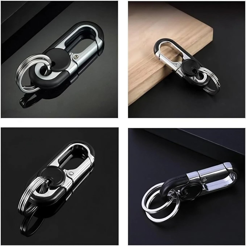 Personalized Stainless Steel Car Keychains for Men 8Pack Assorted Colors