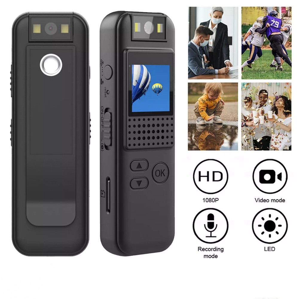 1080P HD Camera W/Motion Detective Function 0.9" LCD Screen 3-4H Duration